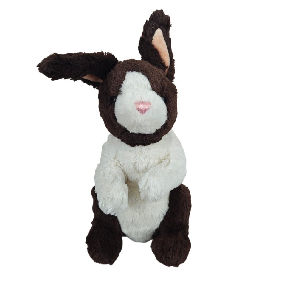 Brown & White Gund Borders Exclusive Plush Bunny Rabbit Stuffed Animal Toy 12"
